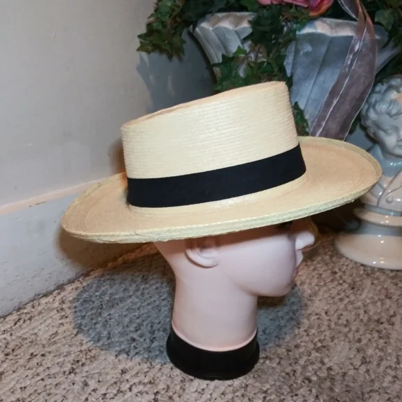 Vintage Handcrafted Panama Palm Leaf Hat Made By Maya Quiche Indians - Picture 4 of 8